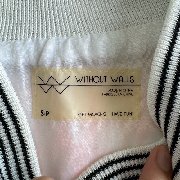 Without Walls Katey Embroidered Parachute Cropped Bomber Jacket - Picture 8 of 11